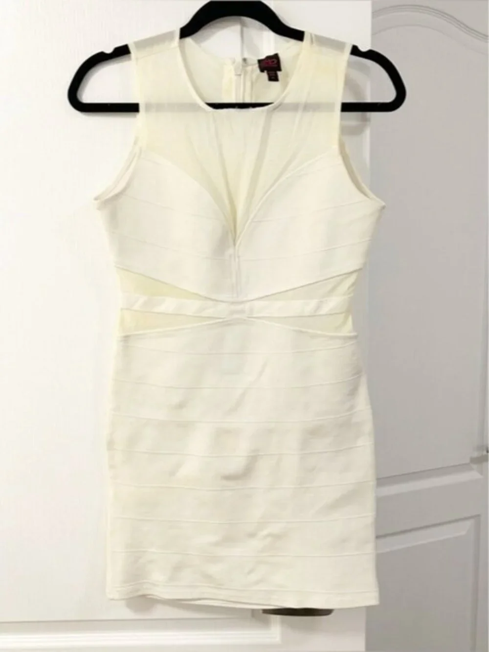 Y2k Bebe Women's Bandage Mini Dress White size M Fairy Whimsigoth Party Club - Picture 2 of 16